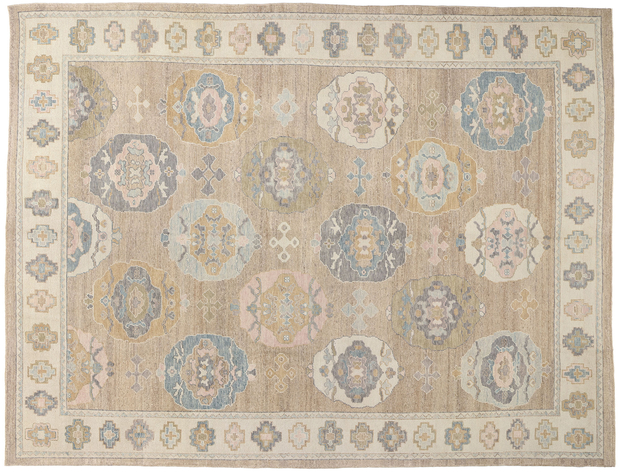 11 x 14 Organic Modern Turkish Oushak Rug 53987