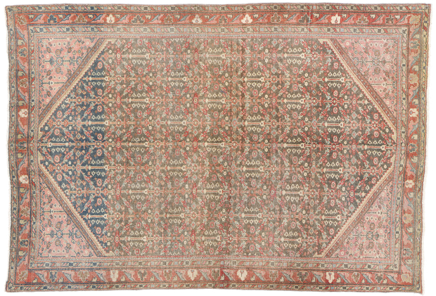 4 x 6 Distressed Antique Persian Mahal Rug 61311