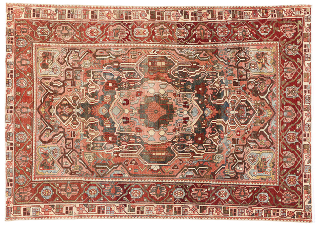 5 x 8 Distressed Antique Persian Bakhtiari Rug 61322