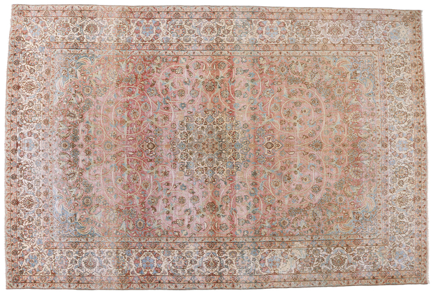 11 x 16 Distressed Vintage Persian Najafabad Rug 61342