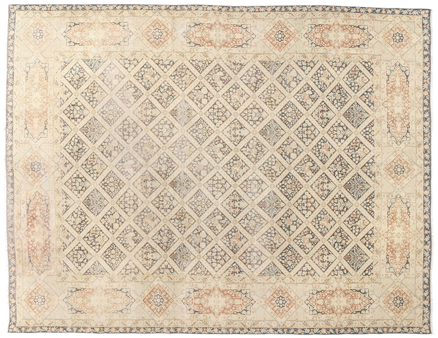 10 x 13 Distressed Antique Persian Garden Kerman Rug 61364