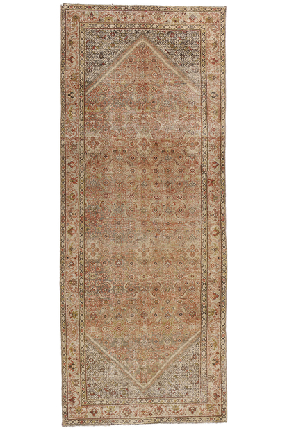 5 x 13 Distressed Antique Persian Malayer Rug 61372