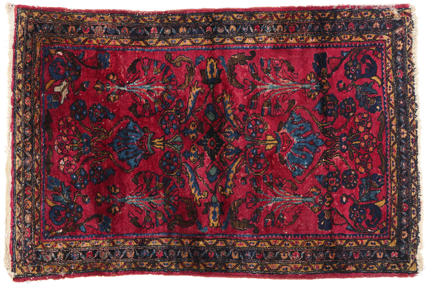 3 x 5 Distressed Antique Persian Lilihan Rug 79077