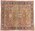 9 x 10 Late 19th Century Distressed Antique Persian Sultanabad Rug 79127