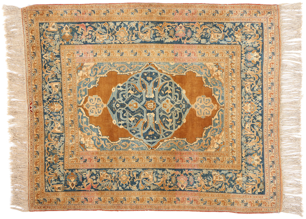 4 x 5 Antique Persian Tabriz Rug 79132