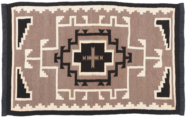 4 x 7 Antique Two Grey Hills Navajo Rug 79135