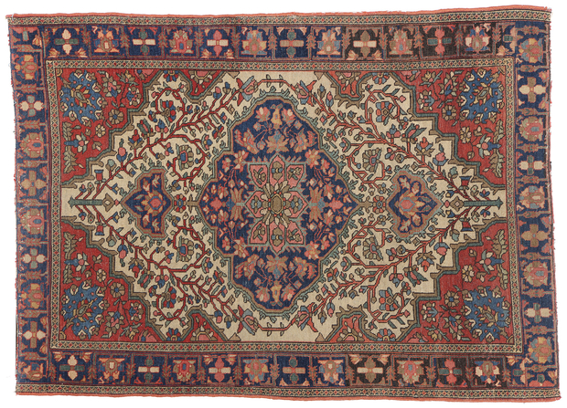 4 x 5 Antique Persian Farahan Rug 78971