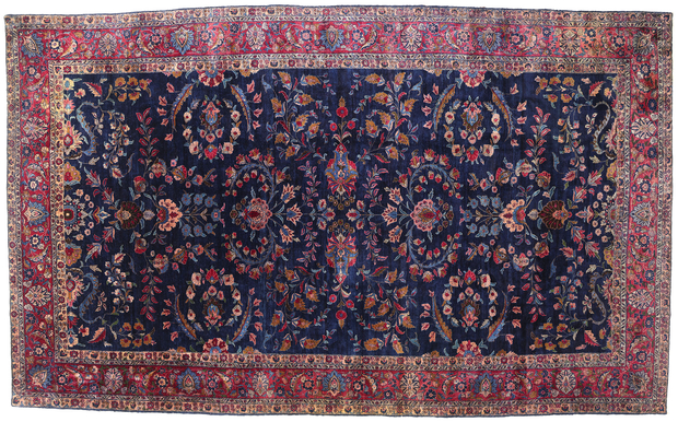 11 x 18 Antique Persian Sarouk Rug 79155