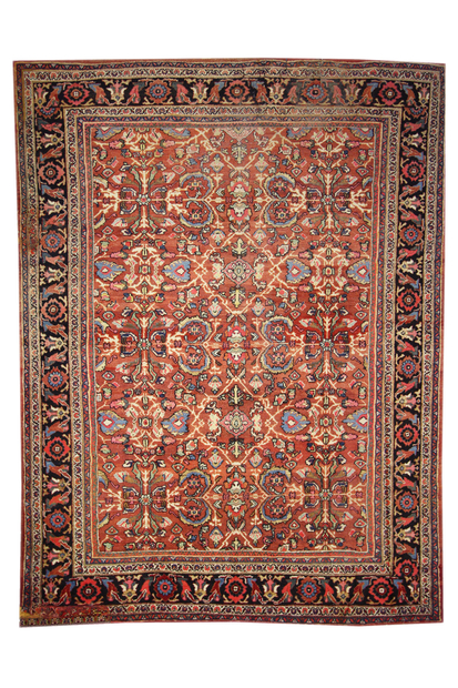 10 x 14 Antique Persian Mahal Rug 71993