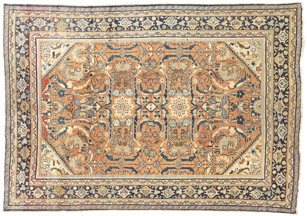 7 x 10 Late 19th Century Antique Persian Mahal Rug 72732