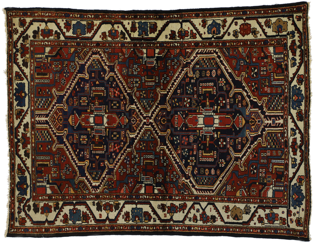 5 x 7 Antique Bakhtiari Rug 73315