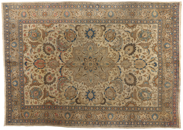 9 x 12 Distressed Antique Persian Tabriz Rug 73338