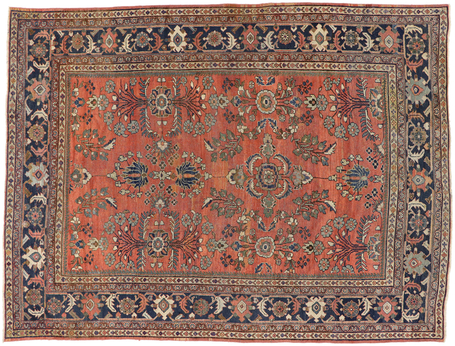 9 x 12 Antique Persian Mahal Rug 73340