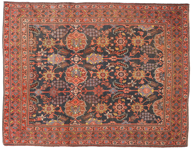 9 x 12 Late 19th Century Antique Indian Agra Rug 74273