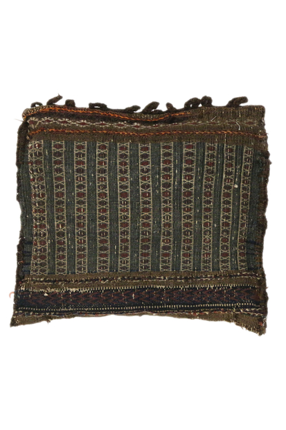 1 x 1 Antique Afghan Rug Pillow 74587