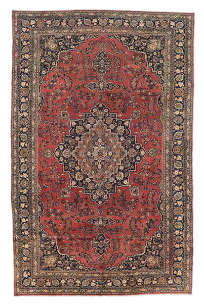 10 x 16 Vintage Persian Mashhad Rug 75598