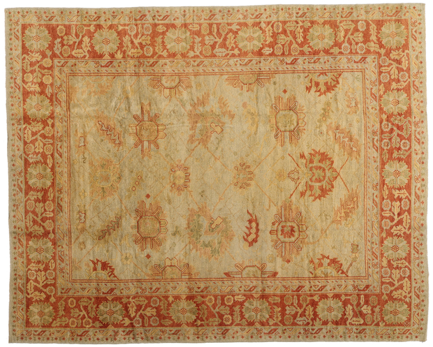 10 x 14 Modern Turkish Oushak Rug 50368