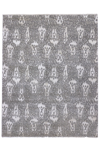 8 x 10 Gray Ikat Transitional Area Rug 30285