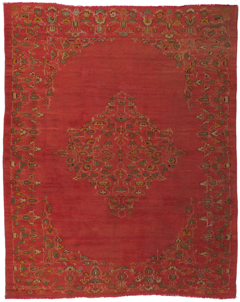 9 x 11 Antique Turkish Oushak Rug 76655