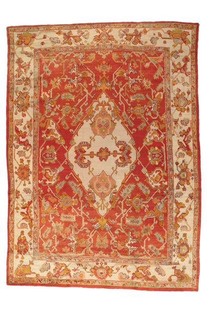 12 x 16 Antique Red Turkish Oushak Rug 76656