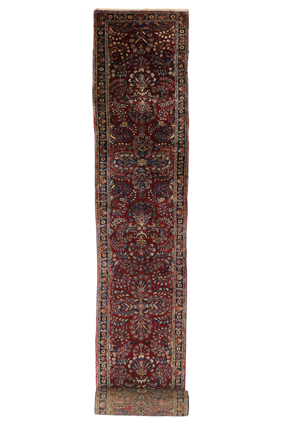 3 x 29 Extra-Long Antique Persian Lilihan Rug Runner 77169