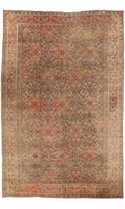 11 x 18 Late 19th Century Antique Indian Agra Rug 71060