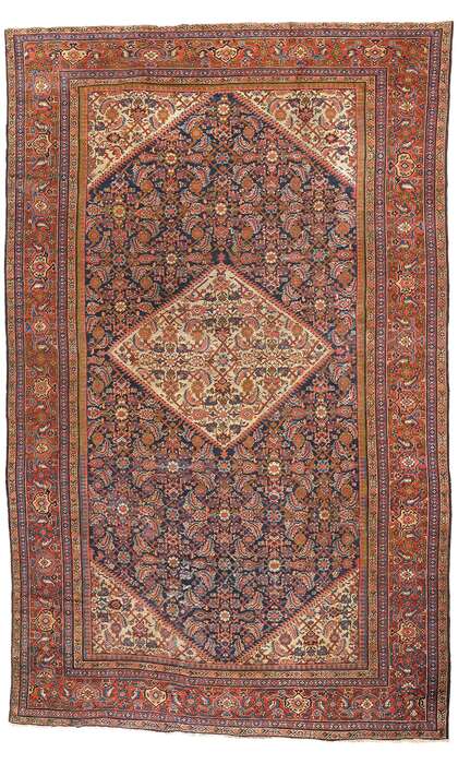 11 x 17 Late 19th Century Antique Persian Farahan Rug 73023