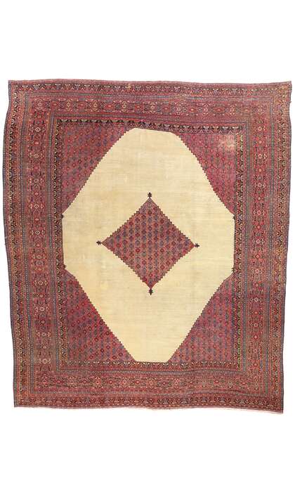 14 x 16 Late 19th Century Antique Persian Khorassan Rug 74232