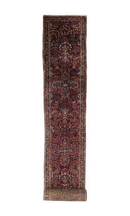 3 x 29 Extra-Long Antique Persian Lilihan Rug Runner 77169