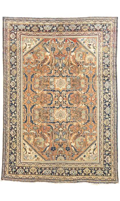 7 x 10 Late 19th Century Antique Persian Mahal Rug 72732