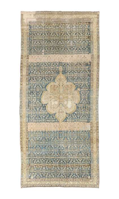 7 x 15 Distressed Antique Persian Malayer Rug 51881