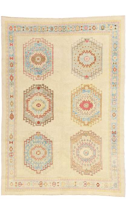 6 x 8 Modern Turkish Oushak Rug 53532