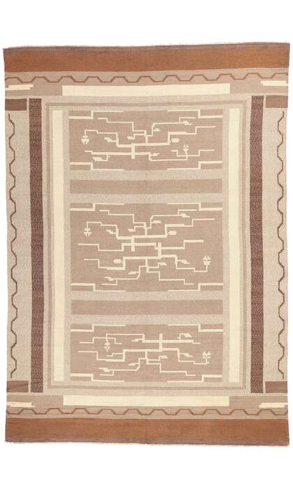 8 x 11 Antique Greta Skogster Finnish Flatweave Rug 78506