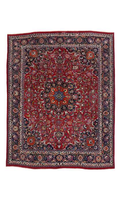 10 x 12 Vintage Persian Mashhad Rug 75916