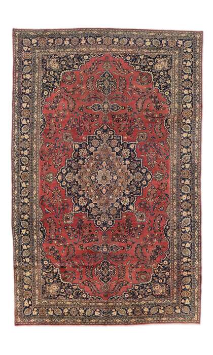 10 x 16 Vintage Persian Mashhad Rug 75598