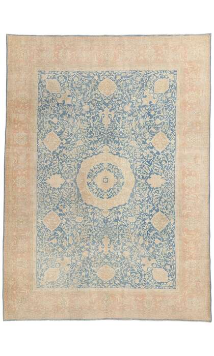 8 x 11 Distressed Antique Persian Tabriz Rug 53175