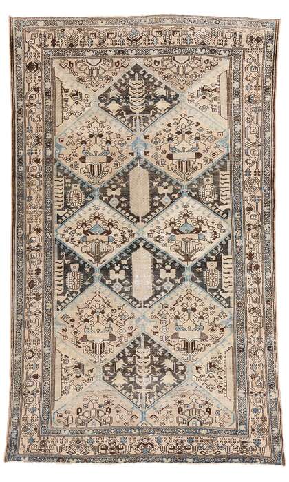 5 x 9 Distressed Antique Persian Malayer Rug 60983