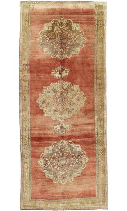 5 x 12 Vintage Turkish Oushak Rug Runner 51448