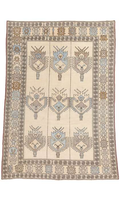 7 x 10 Vintage Turkish Oushak Rug 53684