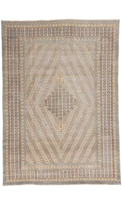 7 x 9 Distressed Vintage Kerman Rug 53760