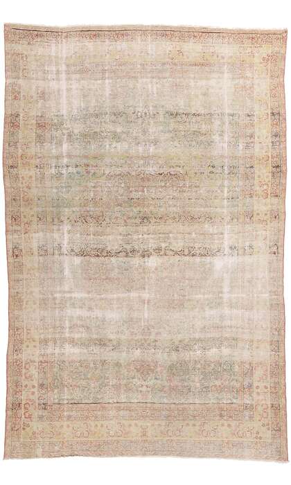 8 x 12 Distressed Vintage Persian Kerman Rug 74907