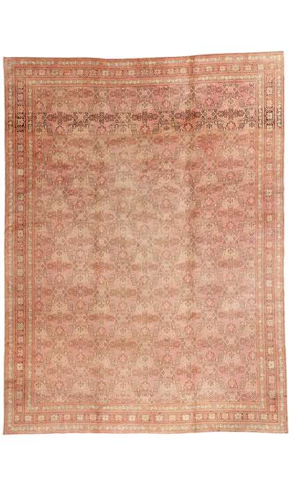 10 x 13 Vintage Pink Turkish Oushak Rug 52289