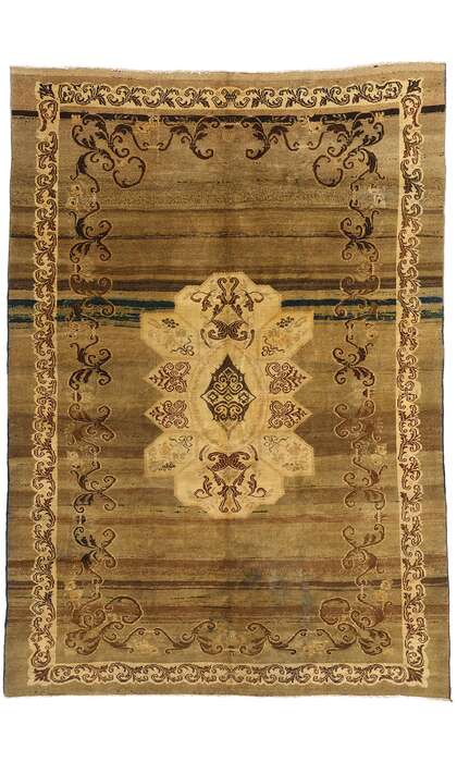 7 x 10 Vintage Earth-Tone Turkish Kars Rug 51380