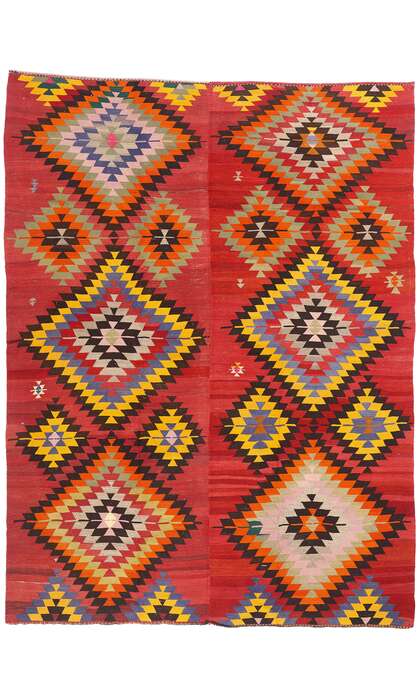 9 x 12 Vintage Turkish Tribal Kilim Rug 52729