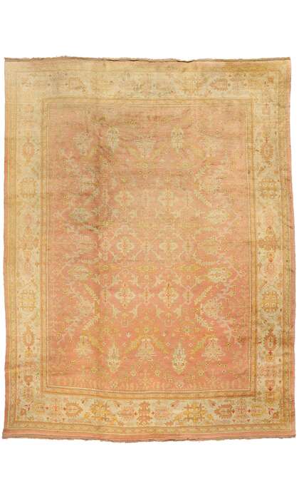 10 x 13 Antique Turkish Oushak Rug 74249