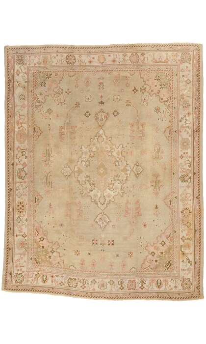 10 x 13 Antique Turkish Oushak Rug 73571