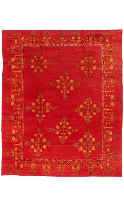 10 x 12 Antique Red Turkish Oushak Rug 74999