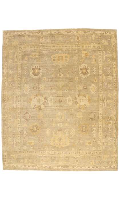 12 x 15 Vintage-Inspired Earth-Tone Oushak Rug 30183