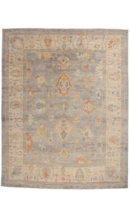 11 x 14 Colorful Turkish Oushak Rug 52731