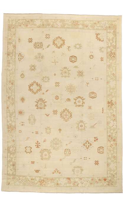 11 x 15 Modern Earth-Tone Turkish Oushak Rug 51609